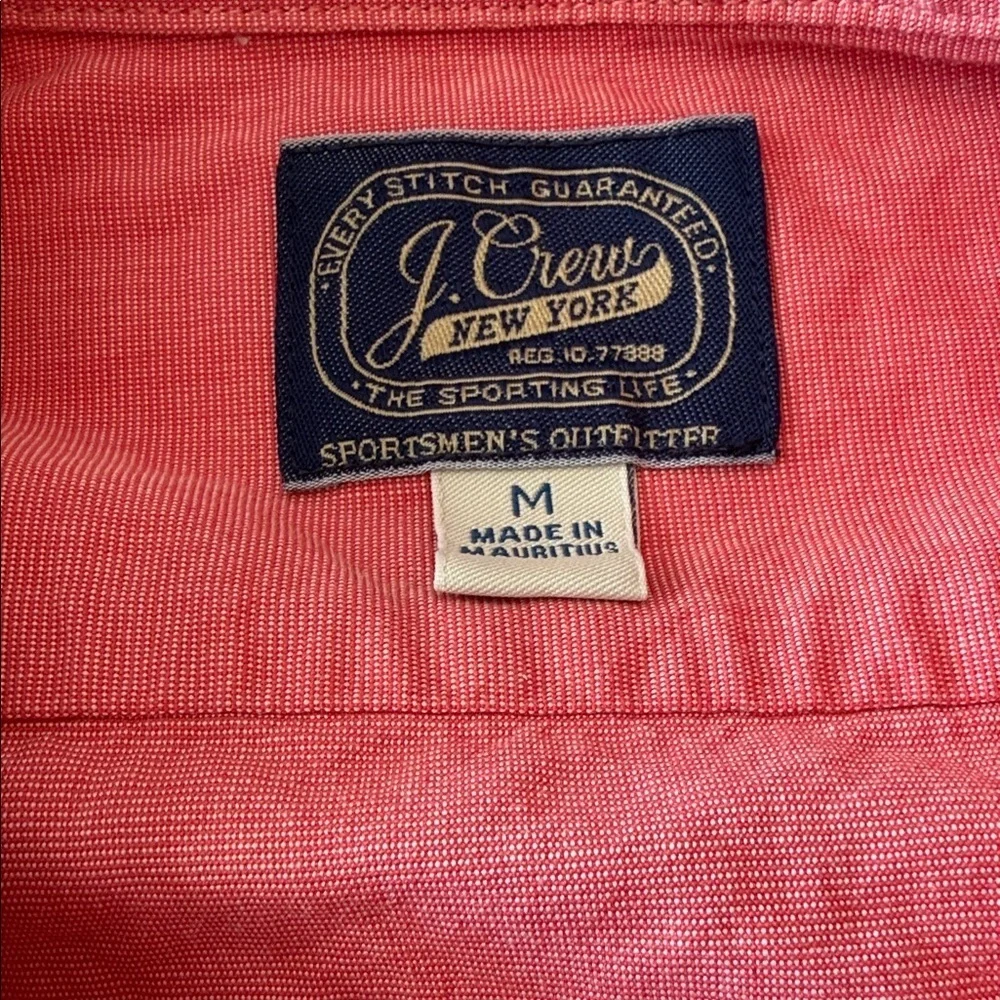 J. Crew Men's Coral Button-Down Shirt